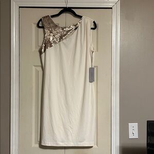 White With Gold Sequin Dress for Sale up to 90% Off: Poshmark